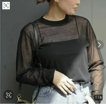 DeuxiemeClasse VOILE 쿨넥 풀오버 블랙