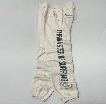 00s GOTCHA 스웨트 팬츠 와이드 배기 멜란지 아이보리 y2k