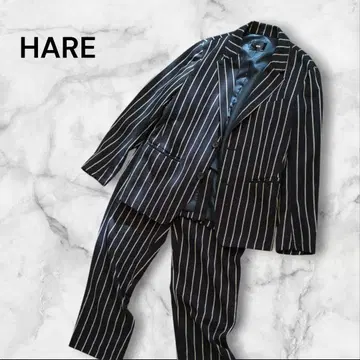 HARE 하레 스트라이프 세탁 가능한 팬츠 셋업 수트