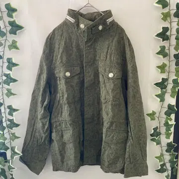 ikka 올리브 그린 모즈 코트 M size