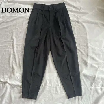 [ 레어 ] vintage DOMON 투 턱 와이드 팬츠 슬랙스 블랙
