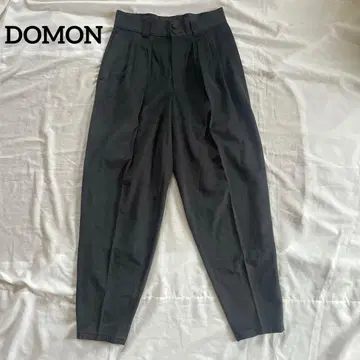 [ 레어 ] vintage DOMON 투 턱 와이드 팬츠 슬랙스 블랙