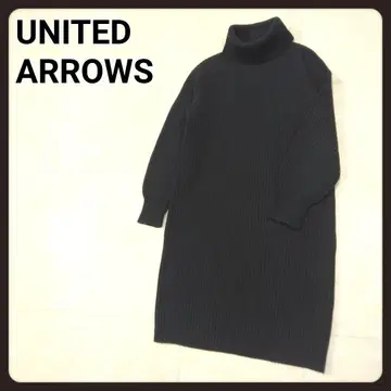 유나이티드 애로우즈 터틀넥 니트 원피스 38