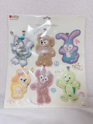 [ 미사용 새상품 ] 더피&프렌즈 와펜배지 6개 세트