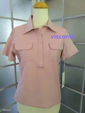 택 포함 visconti T셔츠 피케 셔츠 스냅 더스티 핑크