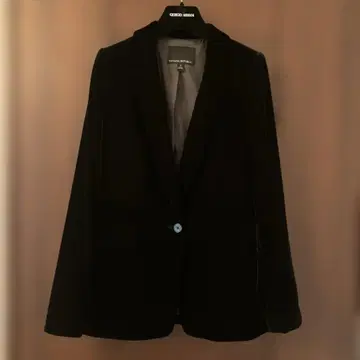 미사용 BANANA REPUBLIC 블랙 벨벳 테일러드 자켓
