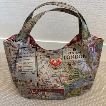 미사용 새상품 Think Bee! 싱크비 런던맵 패턴 토트백