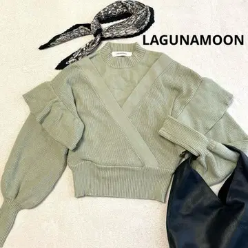 LAGUNAMOON 니트 레이어드 스타일 라이트 그린 라그나문 새상품급