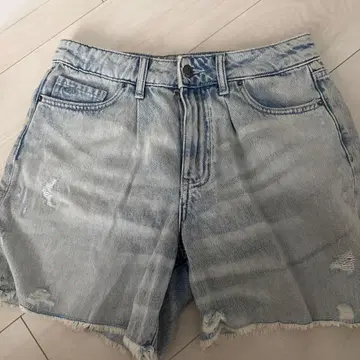 아르마니 익스체인지 데님 데미지 숏팬츠