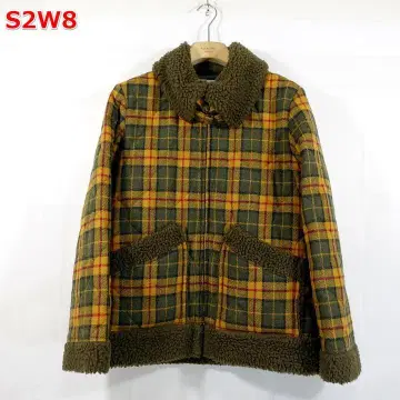 고품질 S2W8 울 체크 보아 자켓 South2 West8