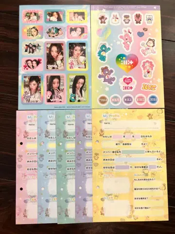ILLIT 시간아 멈춰라 프로필 시트 케어베어 스티커