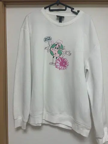 H&M 화이트 맨투맨 M 사이즈