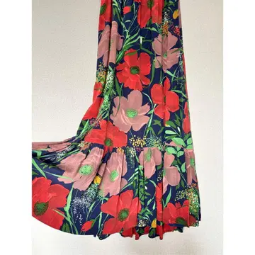 vintage 구제 의류 꽃무늬 스커트