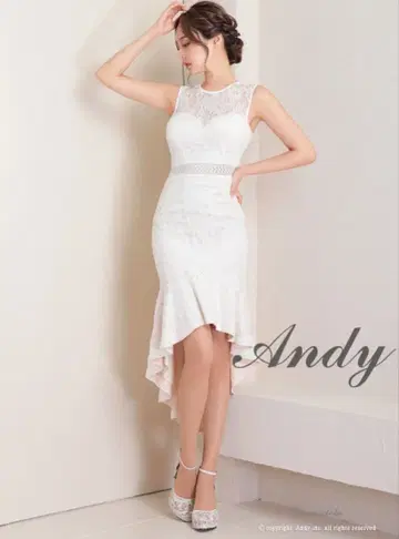 Andy 화이트 레이스 타이트 드레스 s 사이즈