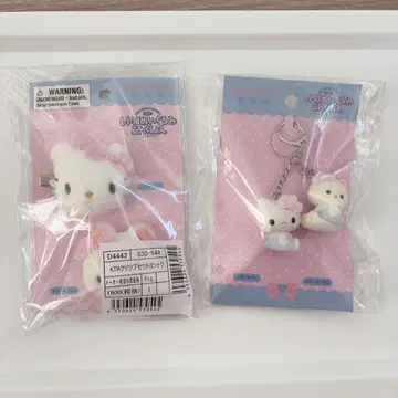 산리오 레트로 봉제 인형 컬렉션 헬로키티 키링 헤어 클립