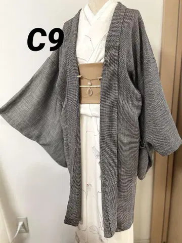C-9 얇은 겉옷 도비 직조 긴 겉옷 겉옷 긴 겉옷 홑옷 일본 의류 코트