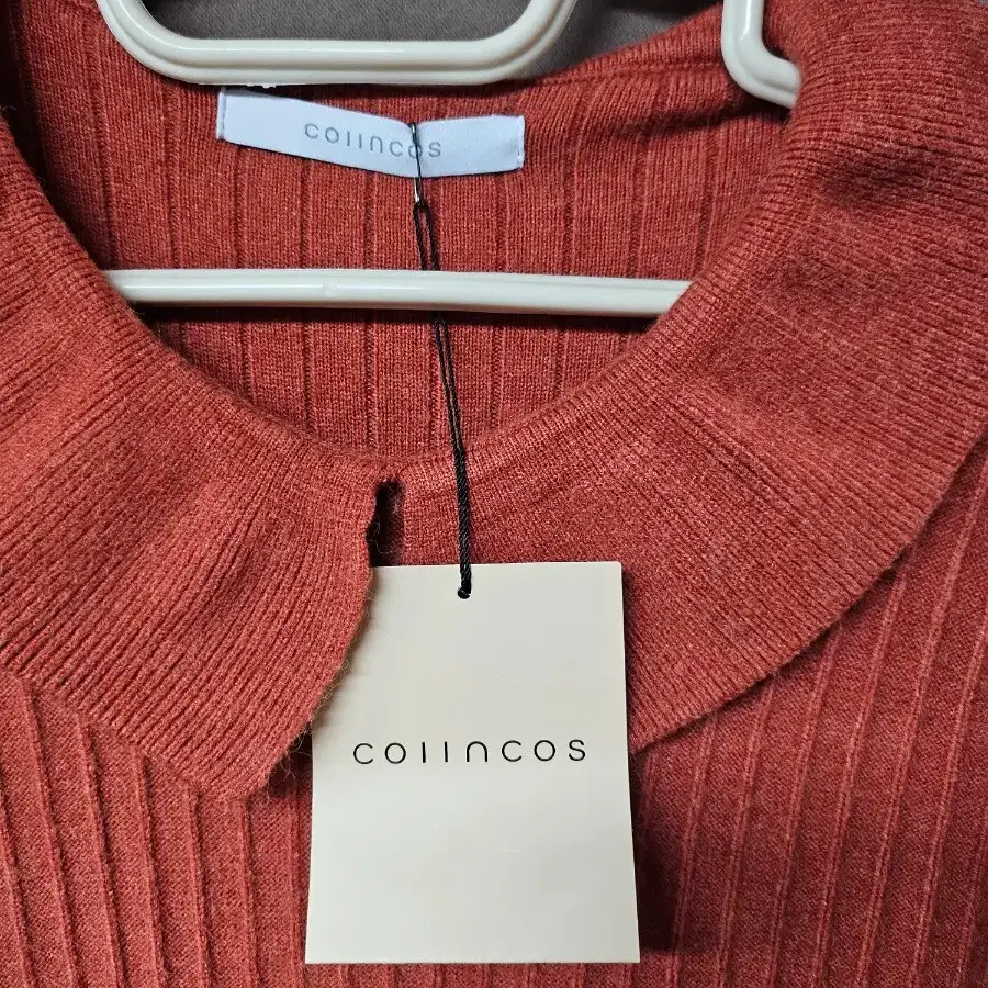 Coincoz Kara Neck Knit Long Onepiece Coral Pink on Bunjang Global Site.