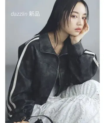 dazzlin 인조 가죽 트랙 블루종