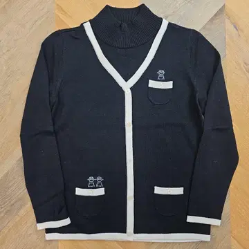 피코네 큐빅 블랙 긴팔 가디건 y31