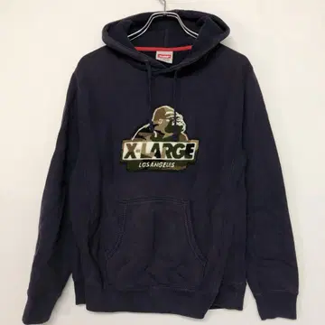 XLARGE 구제 의류 로고 카모플라쥬 파일 패치 마프 포켓 맨투맨 후디