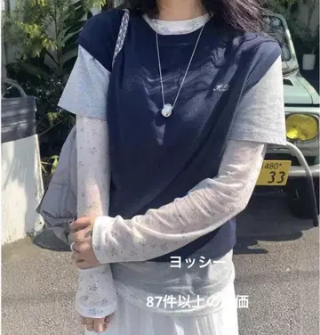 MODEST MOOD 베스트 반팔 꽃무늬 이너 3개 세트 F