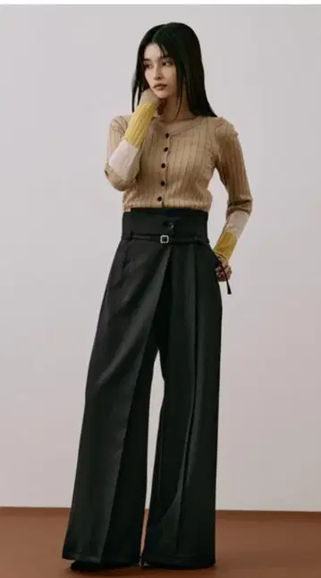 새상품급 UNITED TOKYO HAKAMA 턱 와이드 팬츠 하카마 팬츠