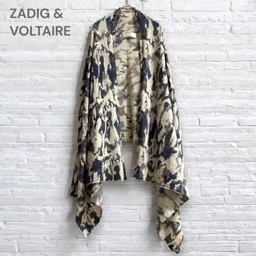 ZADIG&VOLTAIRE 캐시미어 숄카라 가디건 카모플라주