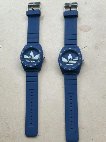 adidas 오리지널 네이비 아날로그 시계 2개 세트