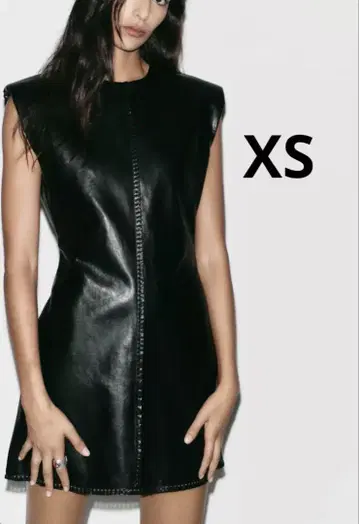 ZARA 자라 인조 가죽 숏 기장 원피스