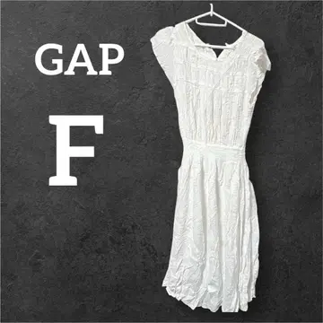 선착순 GAP [ F ] 슬리브리스 셔츠 원피스 화이트 심플