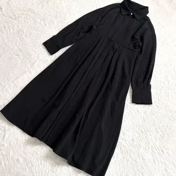 루일 에 부티크 속기모 허리 턱 롱 셔츠 원피스 L