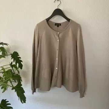 drawer 플레어 디자인 가디건 베이지 cotton 100%