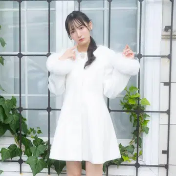 evelyn 롱 코트 화이트 2024