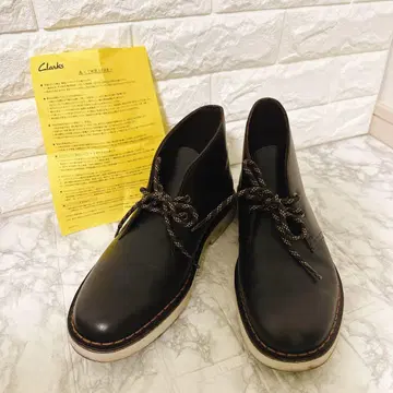 컨디션 최상 Clarks 클락스 블랙 가죽 처카 부츠 UK 6