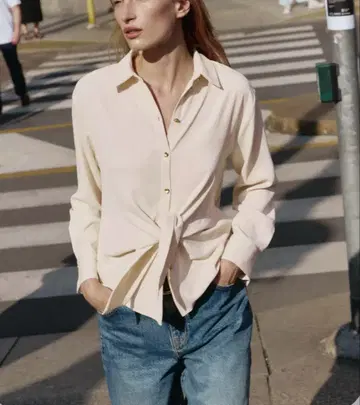 ZARA 자라 허리 매듭 셔츠 새상품, 미사용