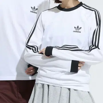 adidas 오리지널 쓰리 스트라이프 긴팔 XS