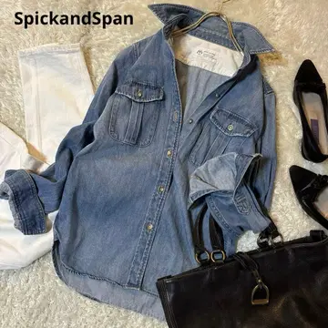 새상품급*SpickandSpan 데님 셔츠 긴팔 셔츠 인디고