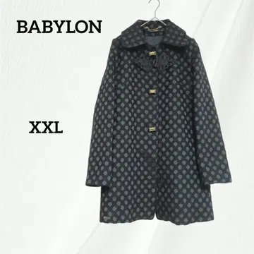 빅 사이즈 XXL BABYLON 바빌론 롱 코트 피 코트 블랙