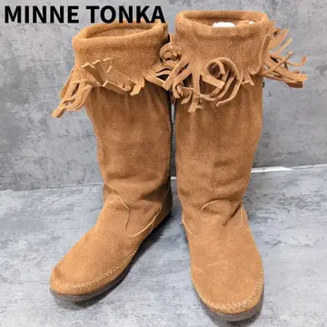 [ 고품질 ] 미네통카 프린지 스웨이드 미들 부츠