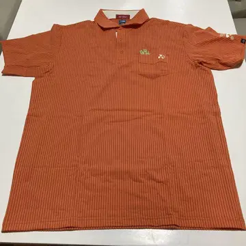 YONEX 오렌지 스트라이프 셔츠 LL 사이즈