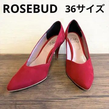 빨간색 스웨이드 스틸레토 스틸레토 DMG ROSEBUD