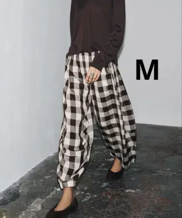 ZARA 자라 깅엄 체크 패턴 팬츠 ZW COLLECTION