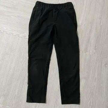 45R 벨로아 느낌 로고 자수 풀렝스 허리밴딩 이지 팬츠