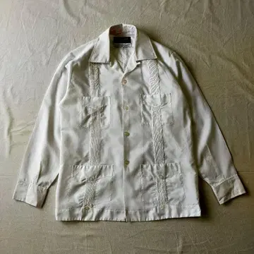 구제 의류 guayaberas 긴팔 쿠바 셔츠 멕시칸 셔츠 70s 80s