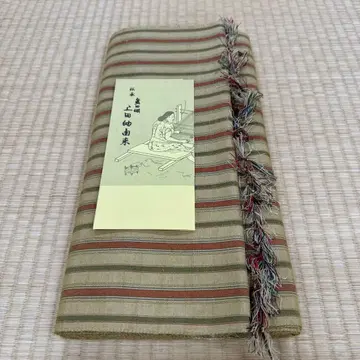 우에다 명주 직물 황색 줄무늬 후지모토