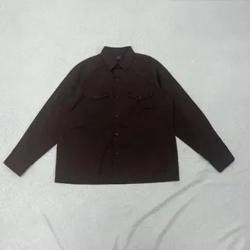 Lee Chetopa 다크 브라운 긴팔 셔츠 16 1/2