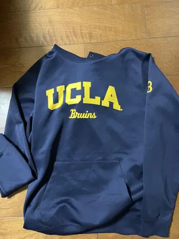 UCLA 네이비 후드 부착 후드티