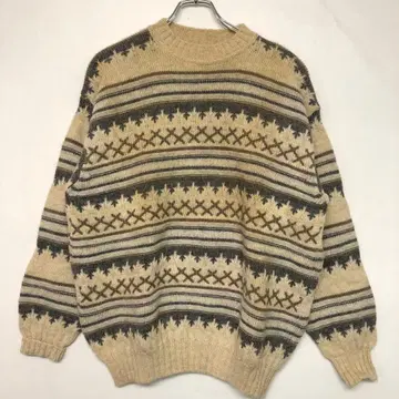 레트로 BENETTON 이탈리아제 셰틀랜드 울 니트 스웨터