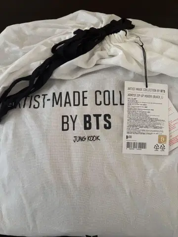JUNGKOOK 정국 아티스트 메이드 후디 L 블랙