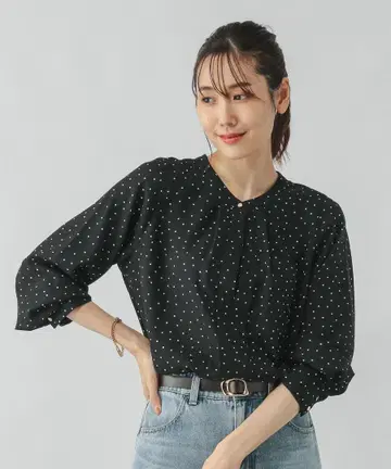 택 포함 새상품 글로벌 워크 깔끔 블라우스